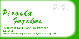 piroska fazekas business card
